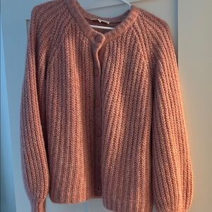 Sezane Emile pink cardigan size medium